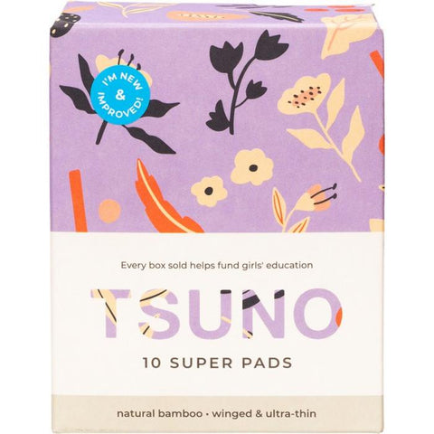 Tsuno Natural Bamboo Super Pads Box of 10