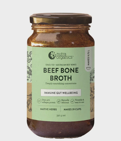 Nutra Organics Beef Bone Broth Concentrate Native Herbs  390g