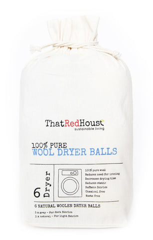 THAT RED HOUSE Wool Dryer Balls x6