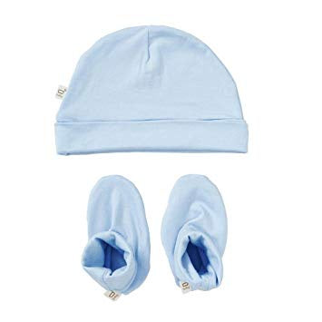 Boody Baby Beanie and Booties set - Sky