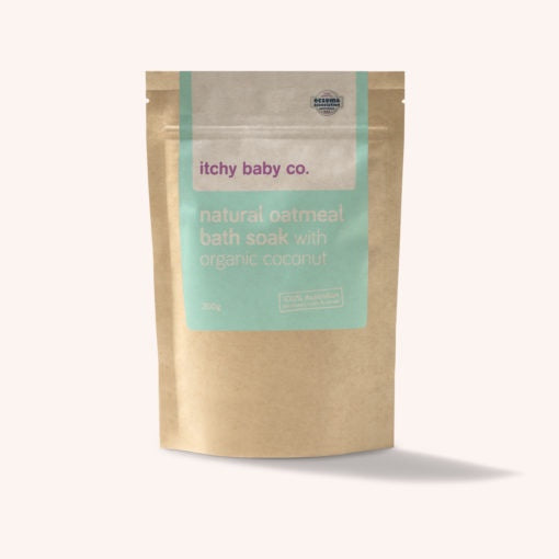 Itchy Baby Co Natural oatmeal bath soak Goats Milk & organic coconut 200g (blue)