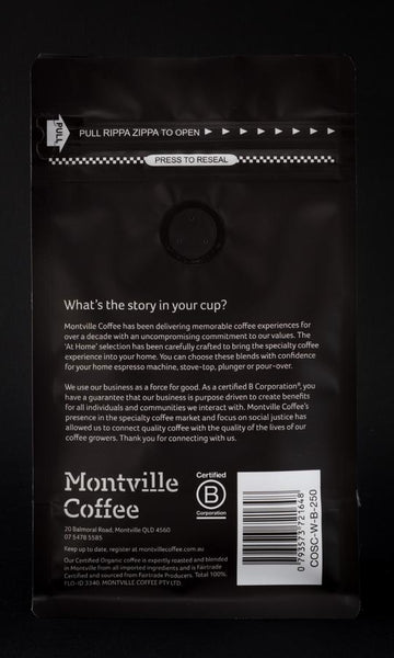 Montville Coffee Hinterland Decaf (Espresso Ground)