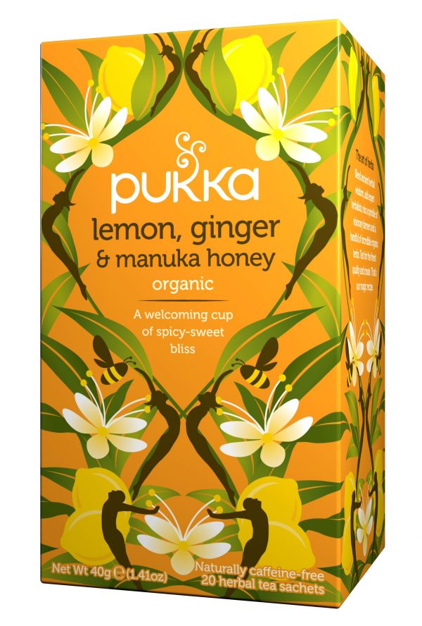 Pukka Herbs- Lemon Ginger & Manuka Honey Organic Herbal Tea