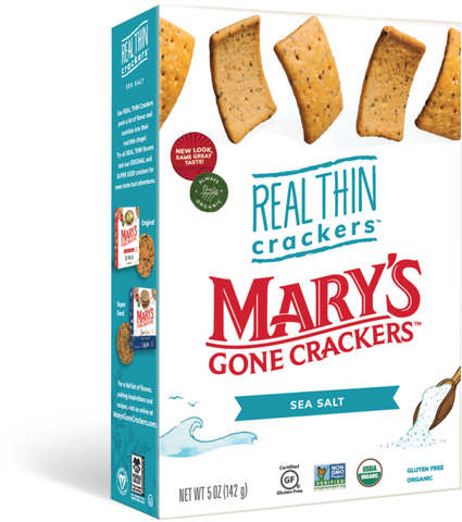 Mary's Gone Crackers Real Thins Sea Salt 141g