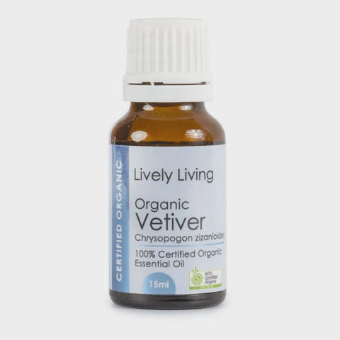 Lively Living Vetiver Organic Essential Oil 15ml