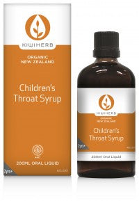 Kiwiherb Childrens Organic Throat Syrup 200ml