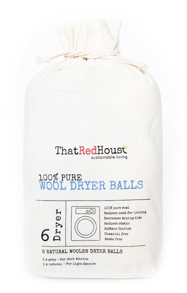 THAT RED HOUSE Wool Dryer Balls x6